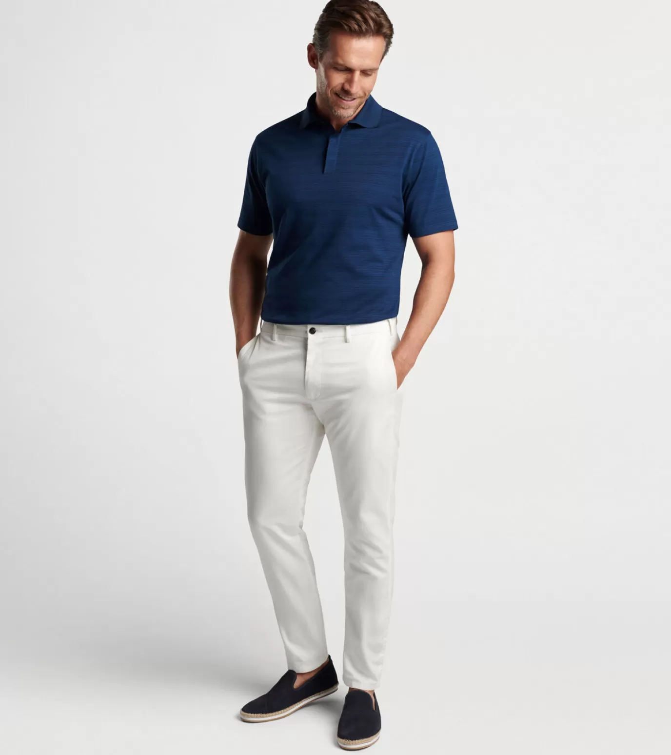 Polos-MEN Peter Millar Pembroke Polo BLUE PEARL