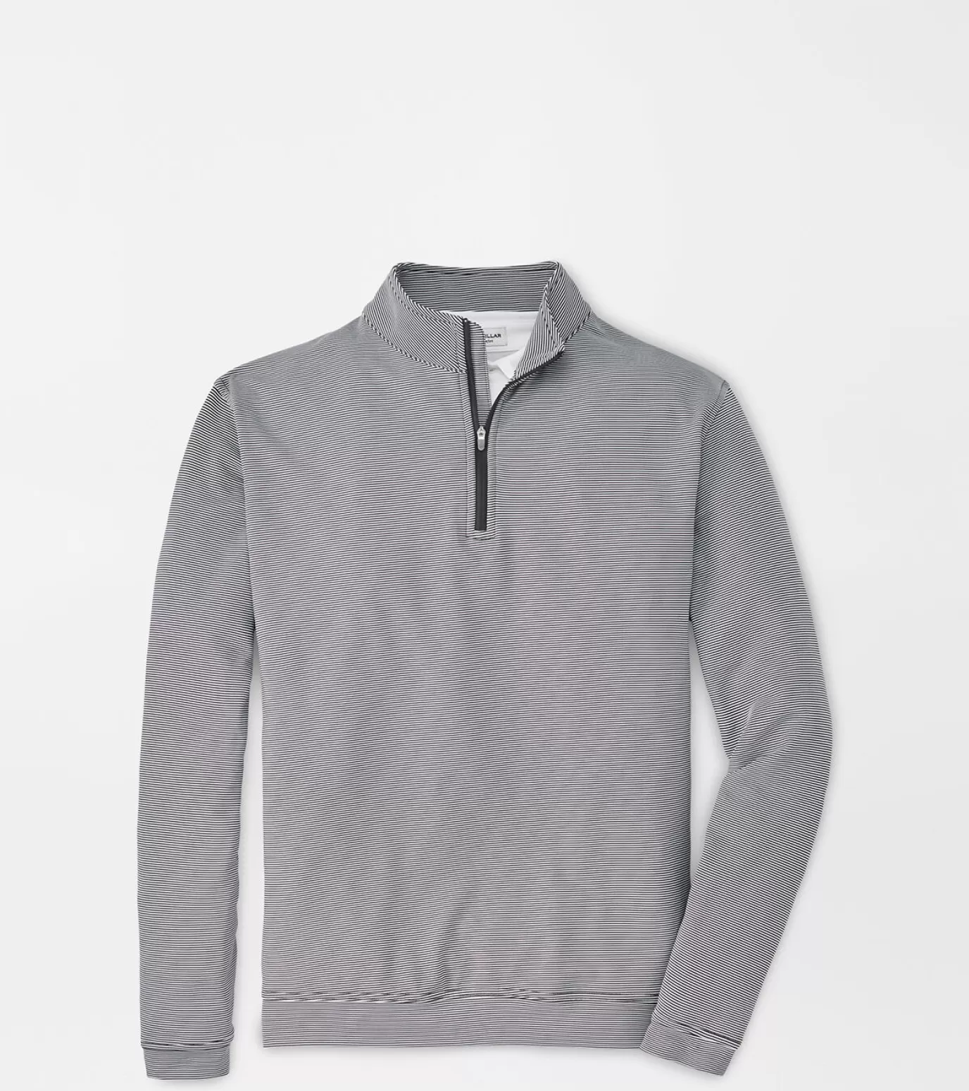 Performance Rain Gear | Polos | Travel Well | Sweaters-GOLF | GOLF | MEN | MEN Peter Millar Perth Sugar Stripe Performance Quarter-Zip Cottage Blue/White