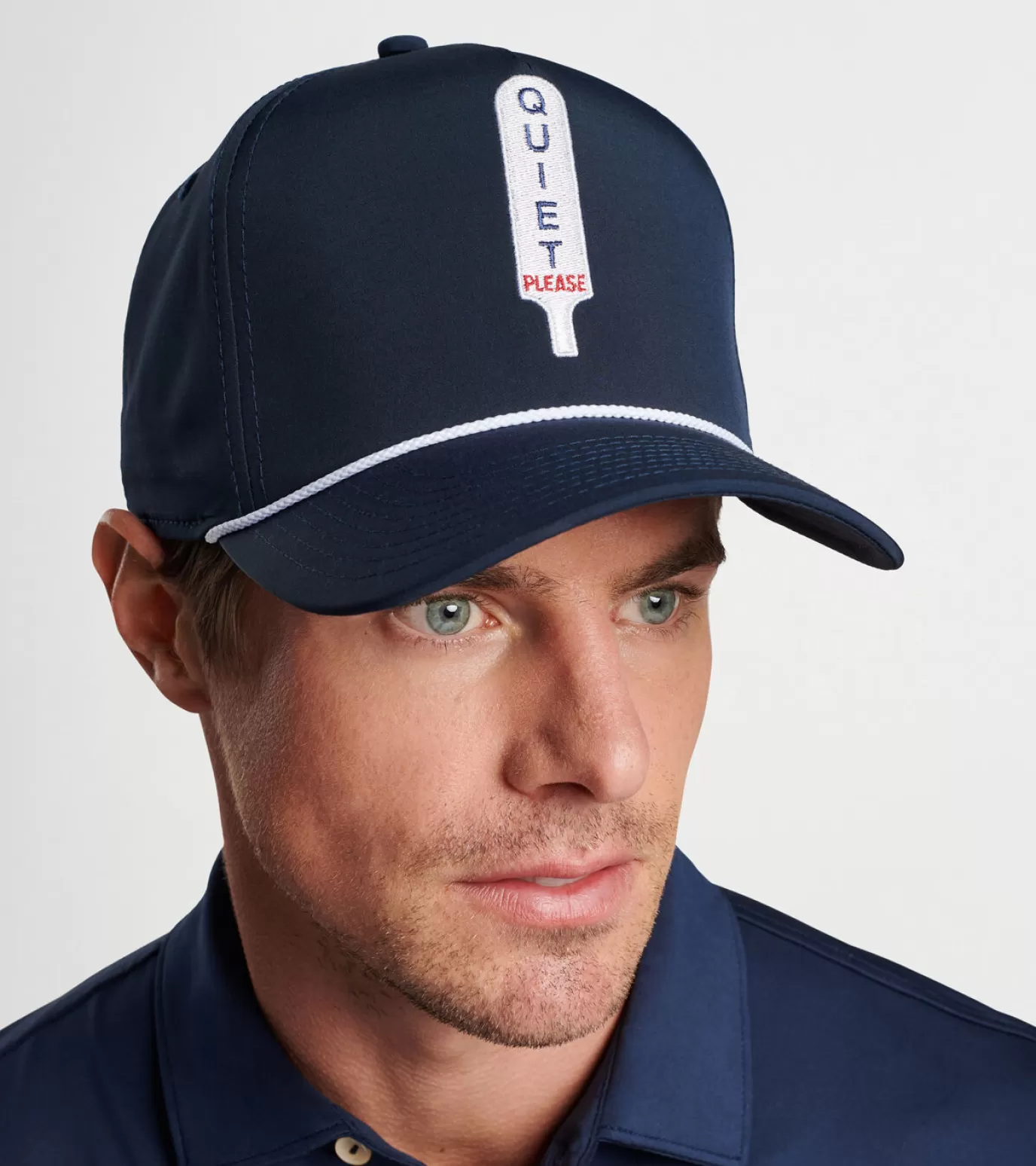 U.S. Open Women's | Travel Well-GOLF | MEN Peter Millar Quiet Please Performance Rope Hat Navy