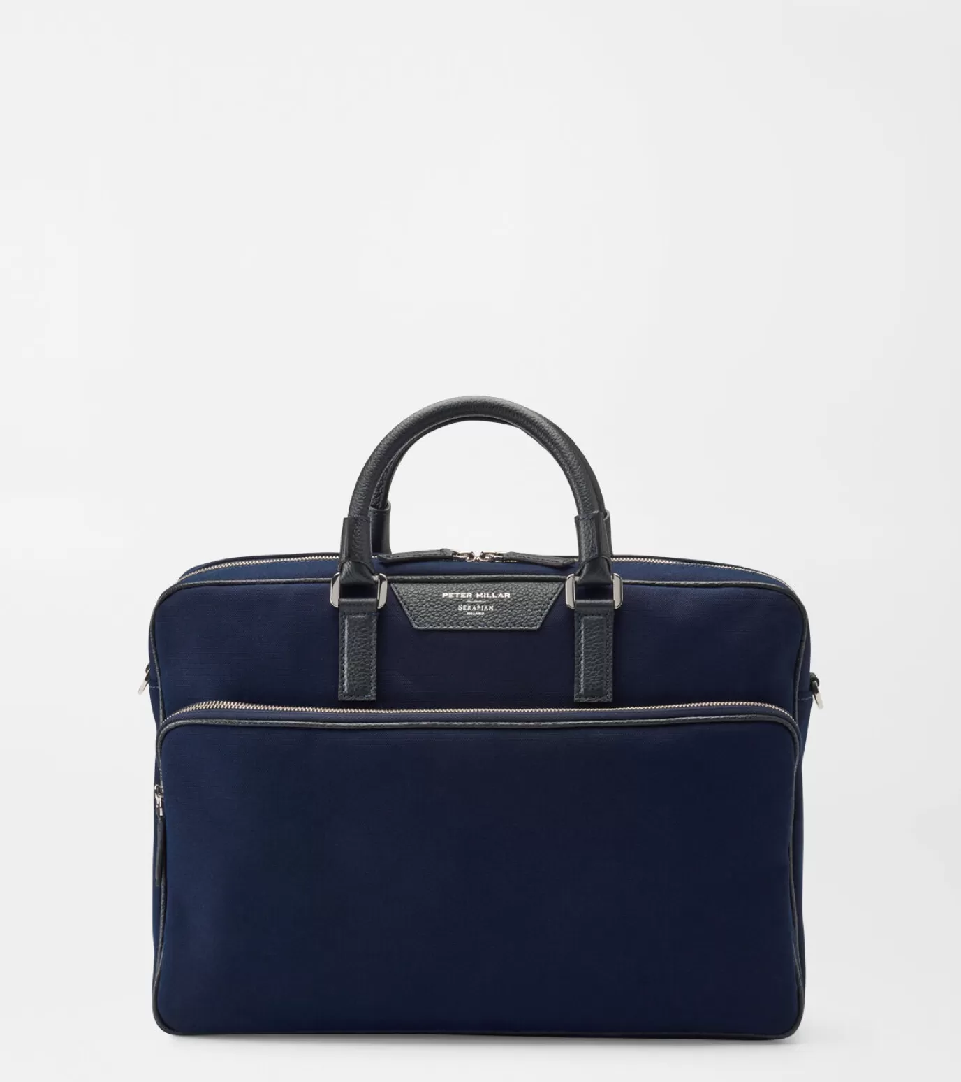 For The Course-MEN Peter Millar X Serapian Briefcase Navy