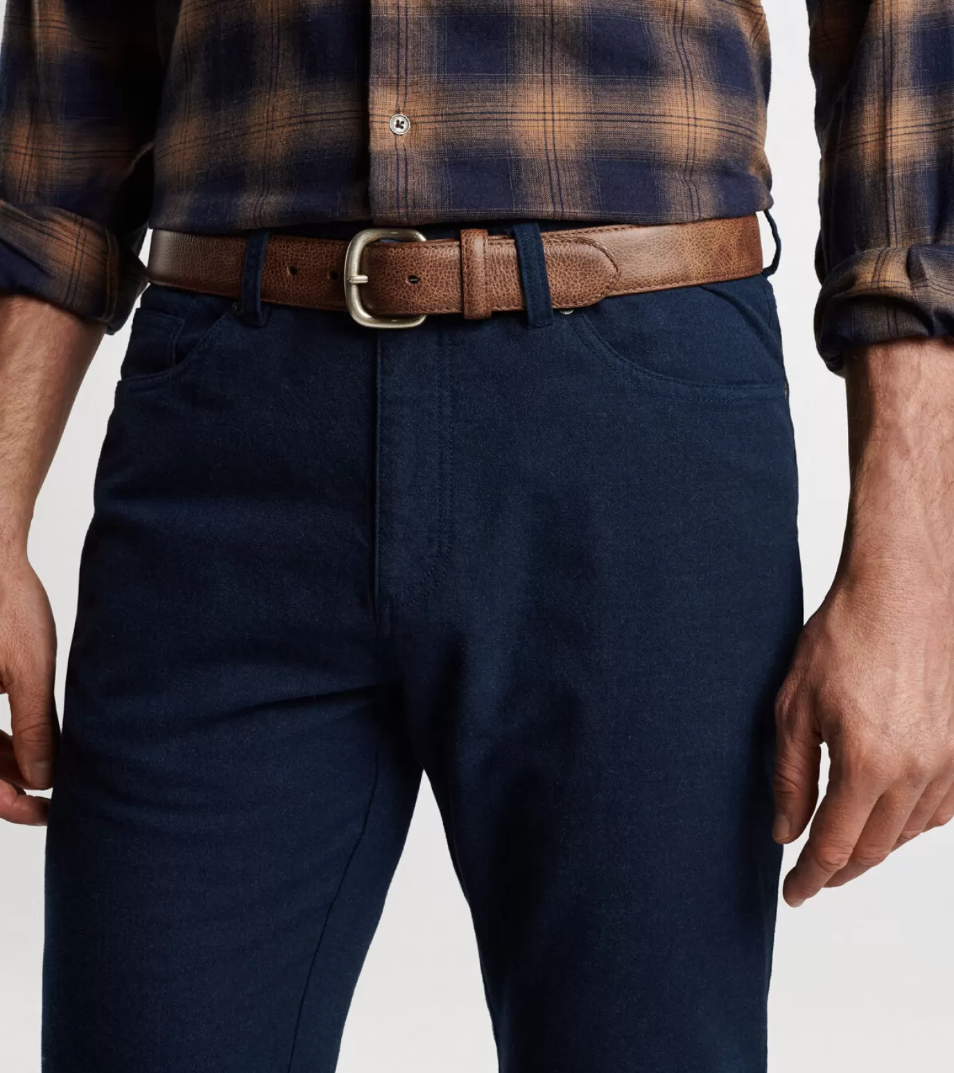 Coastal Adventure | U.S. Open Collection-MEN | MEN Peter Millar Pilot Mill Belt Brown