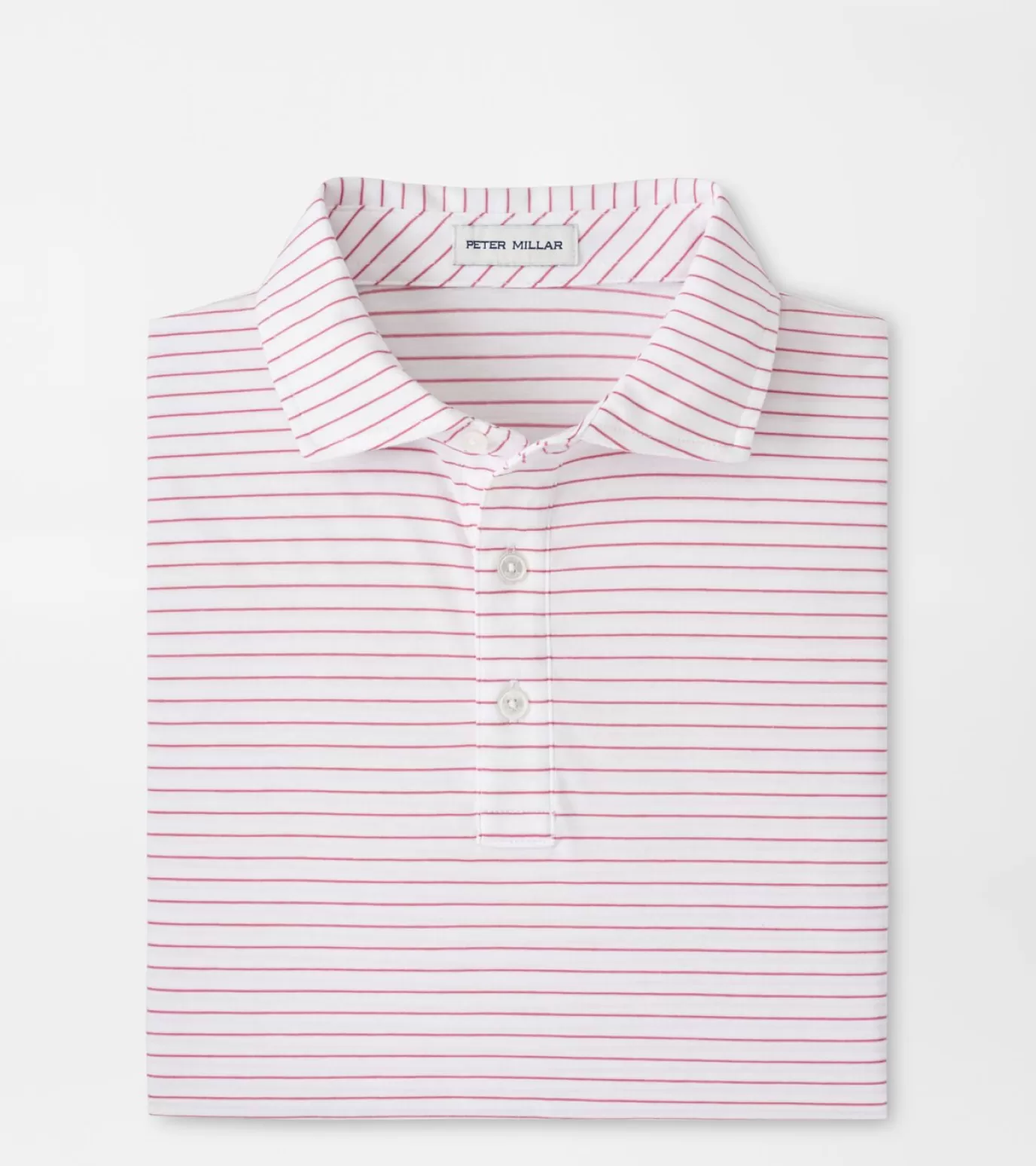 Coastal Adventure | Polos-MEN | MEN Peter Millar Pilot Mill Cedar Stripe Short-Sleeve Polo White