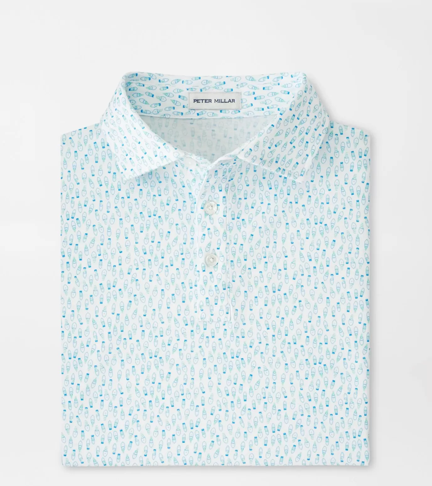 Coastal Adventure | Polos-MEN | MEN Peter Millar Pilot Mill Fleet Short-Sleeve Polo Cape Blue