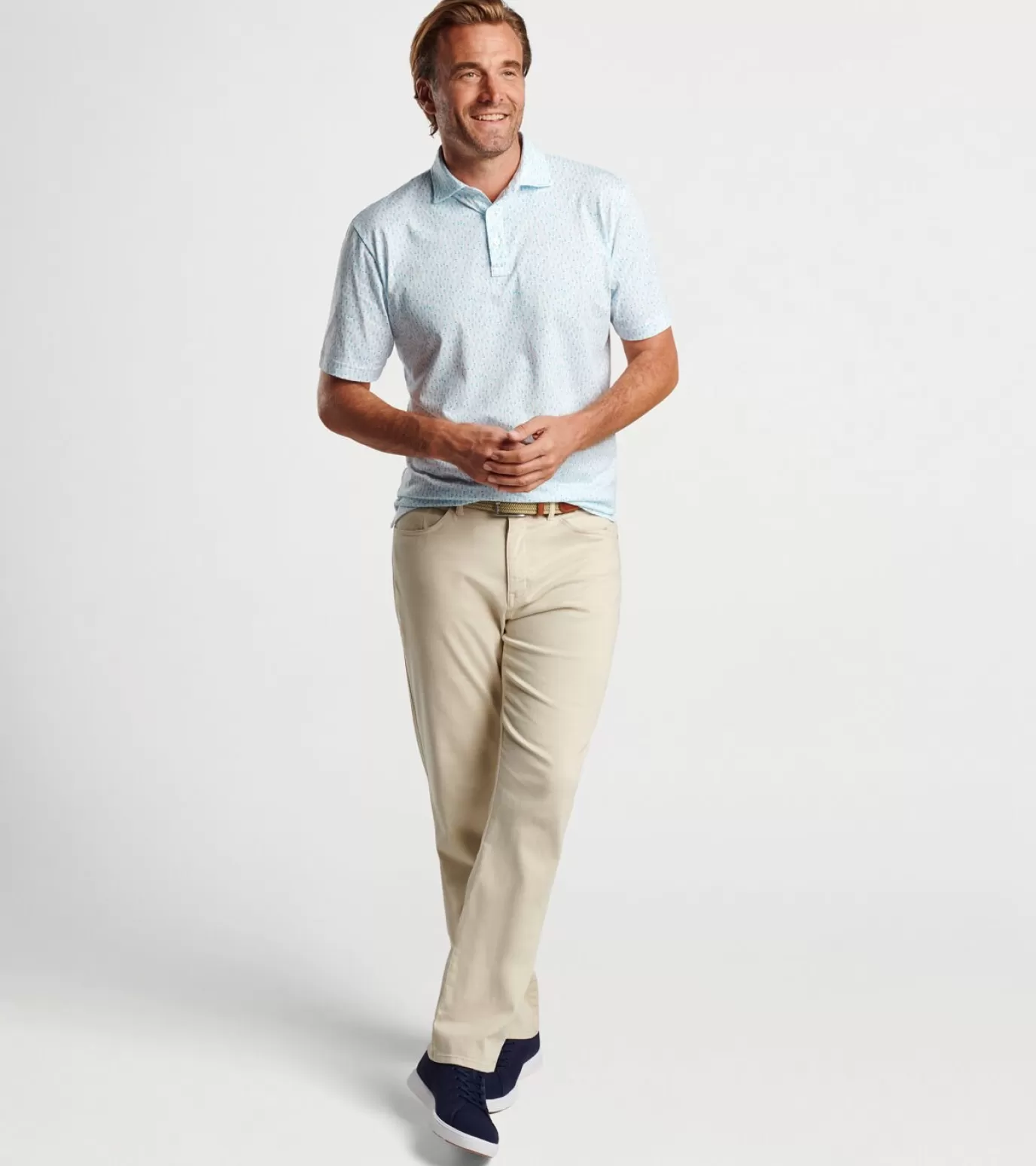 Coastal Adventure | Polos-MEN | MEN Peter Millar Pilot Mill Fleet Short-Sleeve Polo Cape Blue