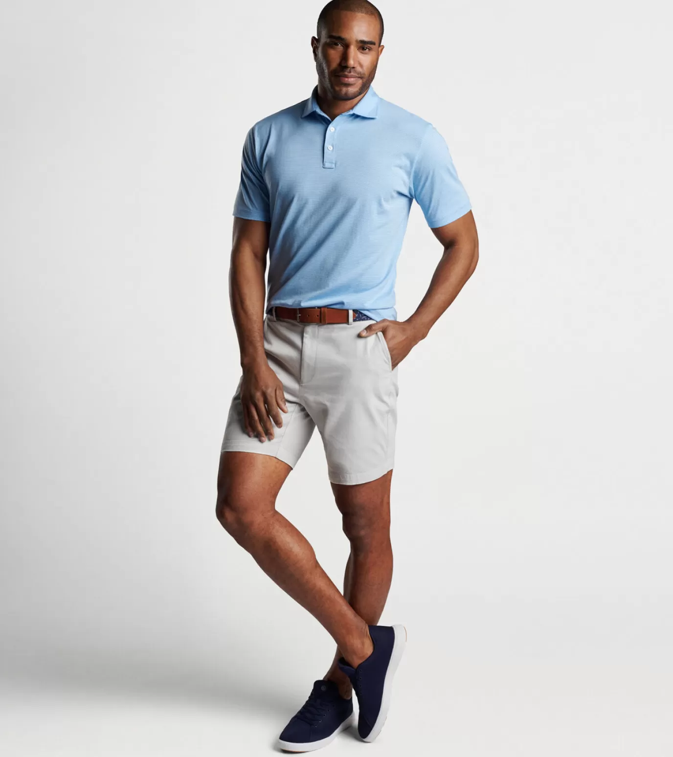 Coastal Adventure | Polos-MEN | MEN Peter Millar Pilot Mill Haynes Stripe Short-Sleeve Polo ALOE