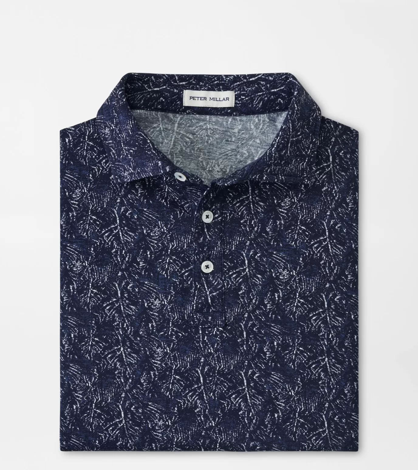 Coastal Adventure | Polos-MEN | MEN Peter Millar Pilot Mill Palms Short-Sleeve Polo Indigo