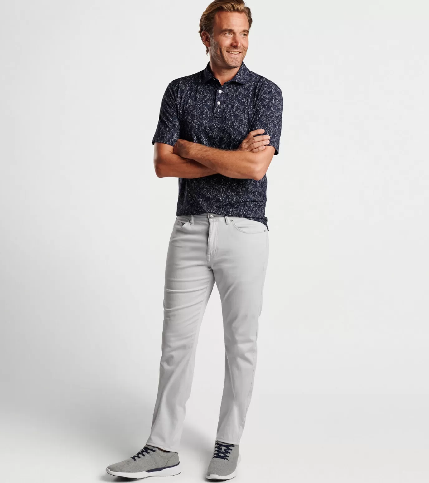 Coastal Adventure | Polos-MEN | MEN Peter Millar Pilot Mill Palms Short-Sleeve Polo Indigo