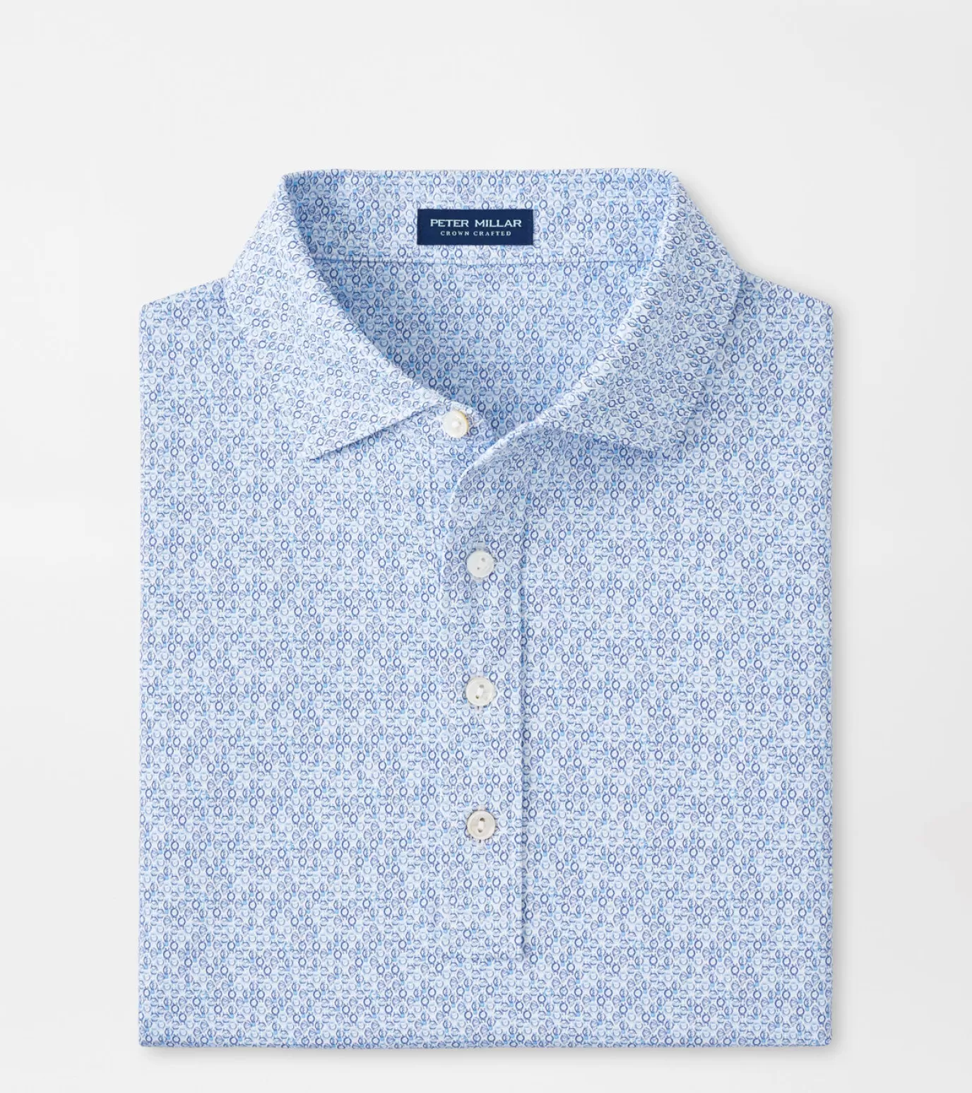 Travel Well | Polos-Youth | MEN | MEN Peter Millar Rhythm Performance Jersey Polo WHITE/BLUE PEARL