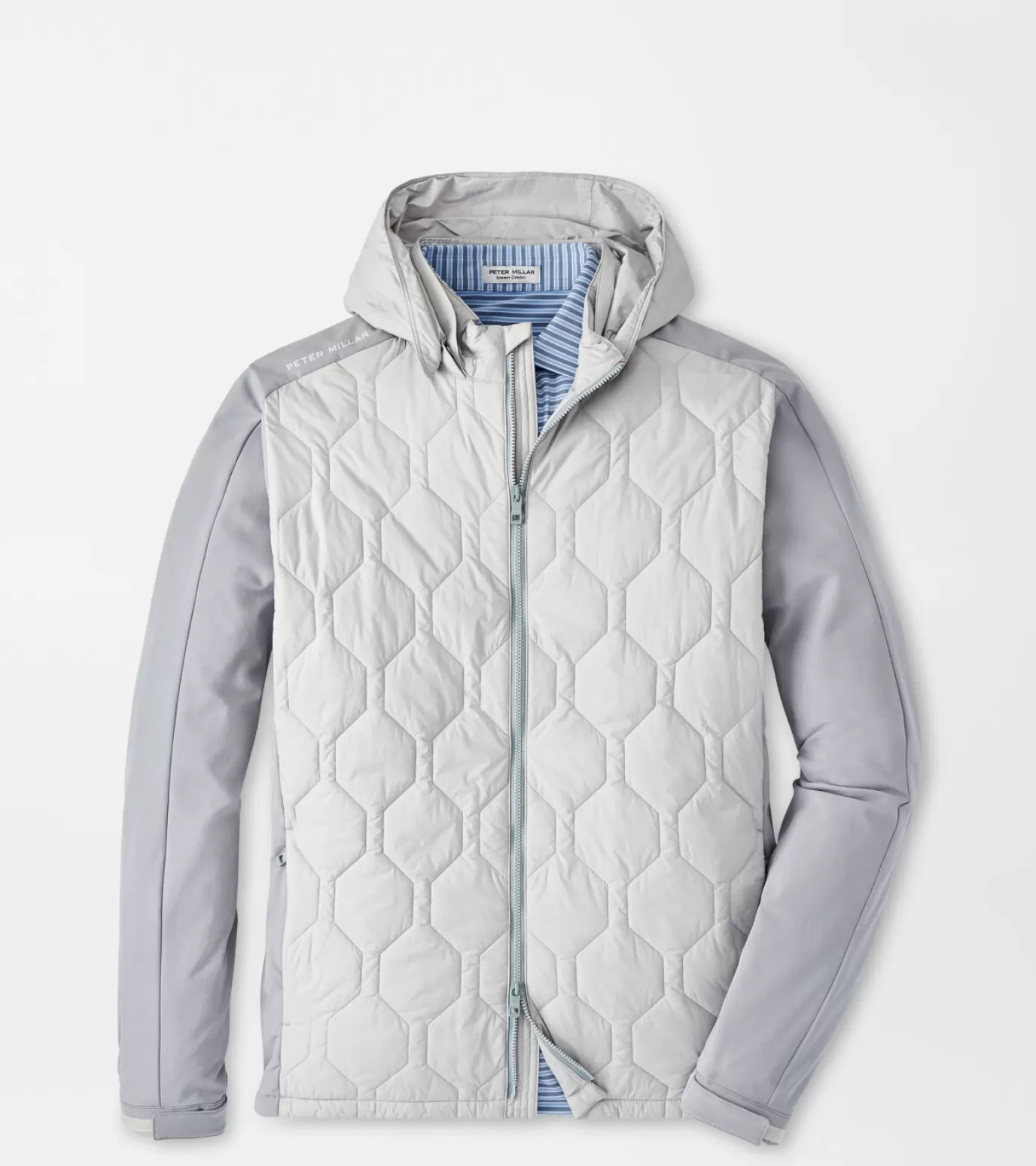 Travel Well-MEN Peter Millar Rush Hooded Jacket BRITISH GREY/GALE GREY