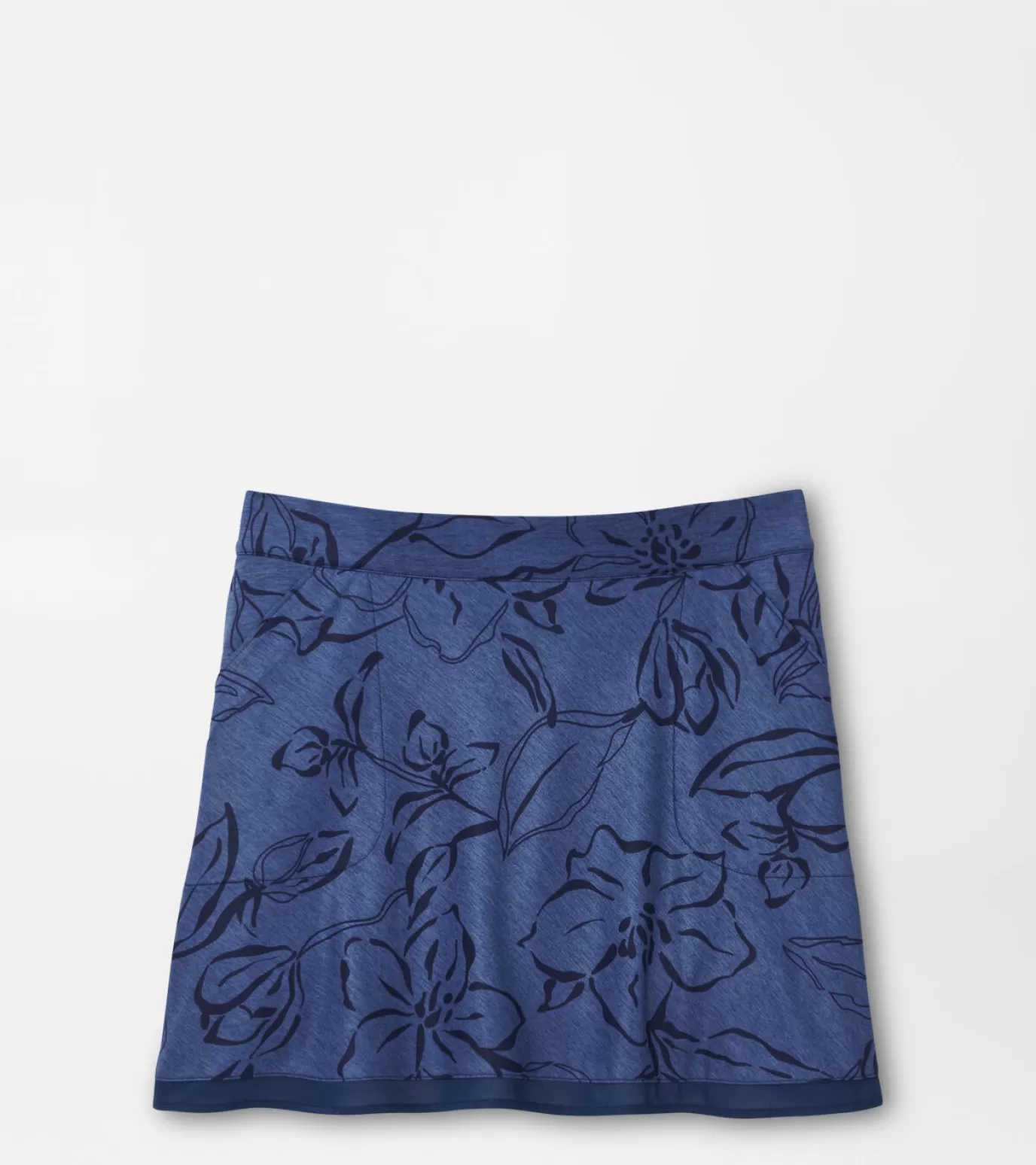 Crown-WOMEN Peter Millar Sally Tonal Floral Trim Skort Navy