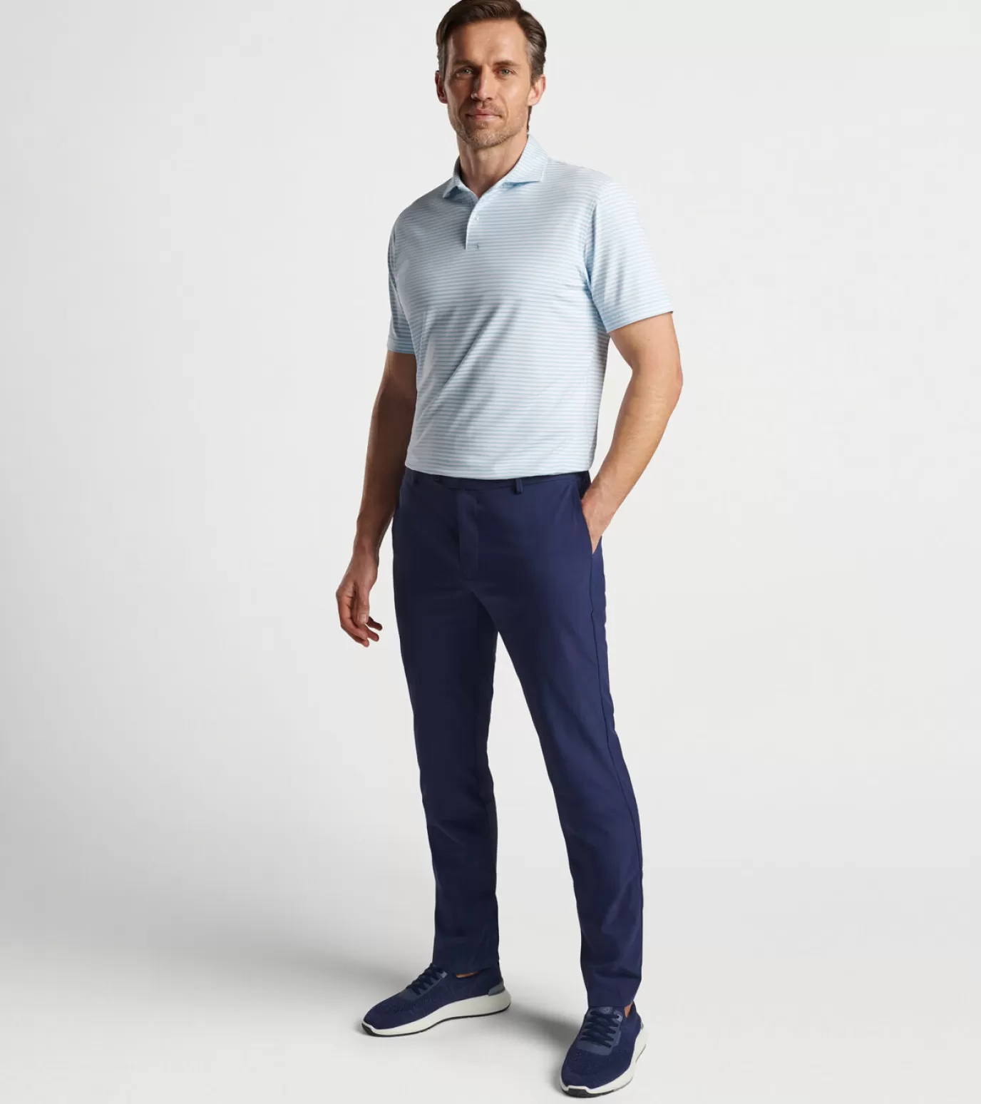 Travel Well | Polos-Youth | MEN | MEN Peter Millar Sawyer Performance Jersey Polo Cirrus Blue