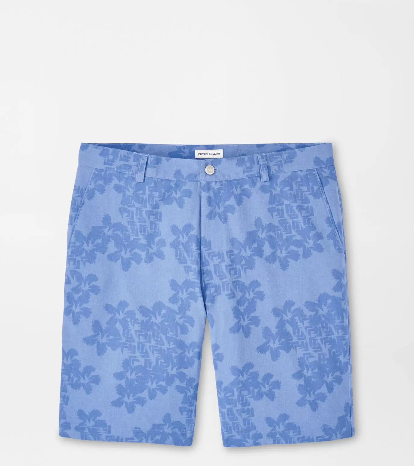 Travel Well | Coastal Adventure | T-Shirts-MEN | MEN | MEN Peter Millar Shackleford Abstract Floral Performance Hybrid Short BONDI BLUE