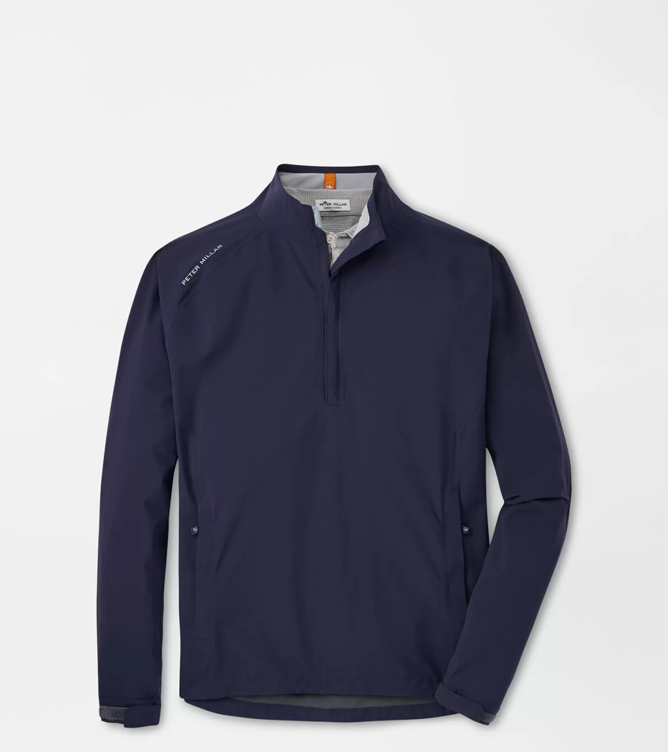 Travel Well-MEN Peter Millar Shield Half-Zip Rain Shell Navy