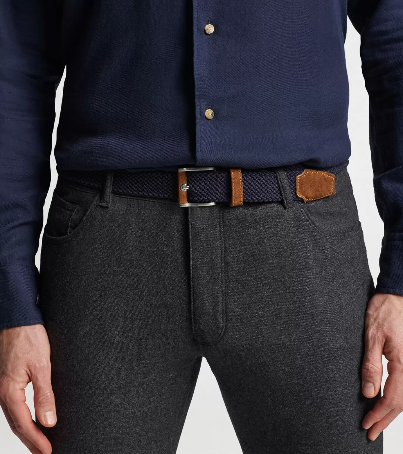 For The Course | Coastal Adventure-MEN | MEN Peter Millar Skyline Woven Belt Navy