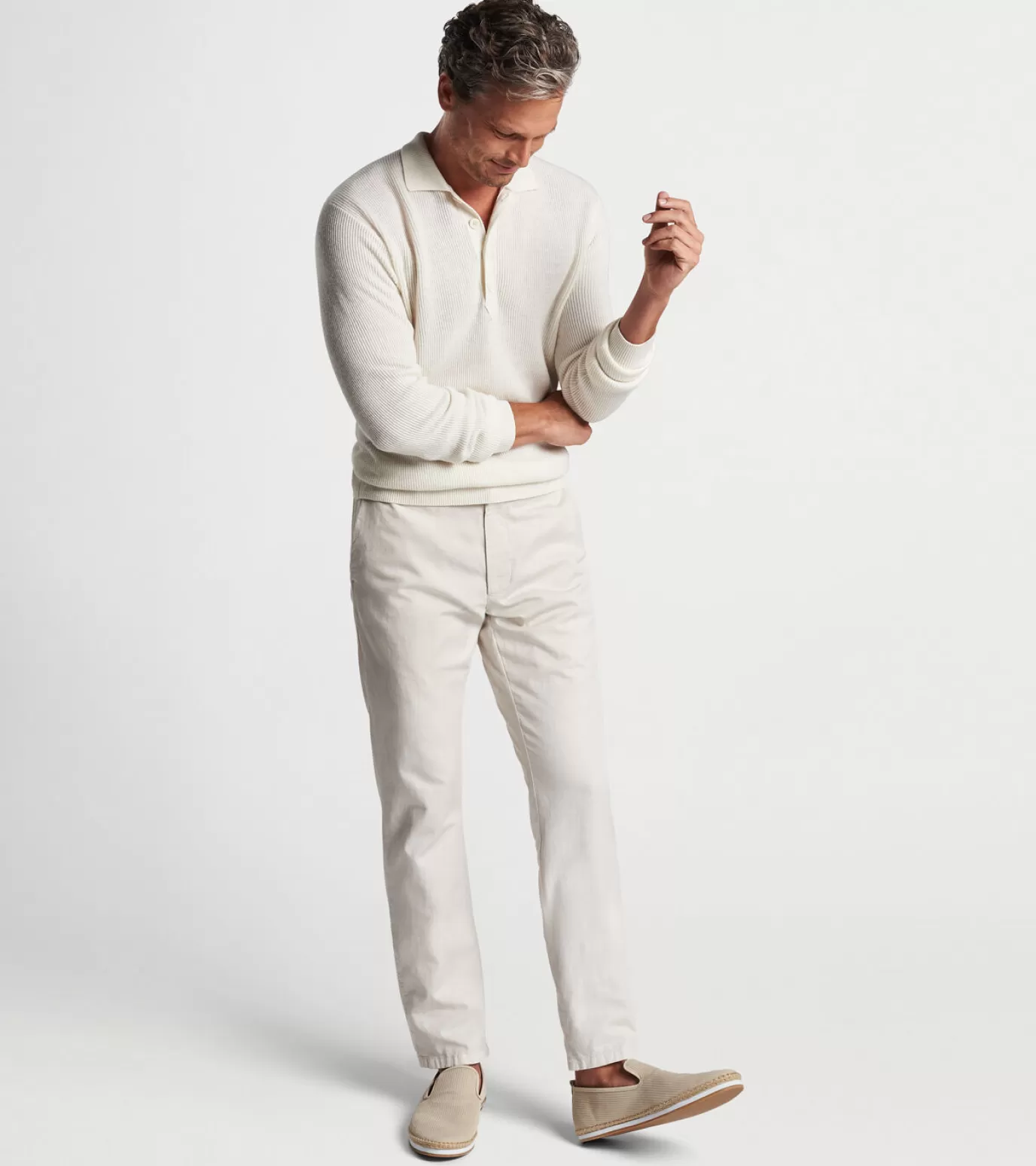 Bottoms | T-Shirts-MEN | MEN Peter Millar Somerset Flat-Front Pant Stone