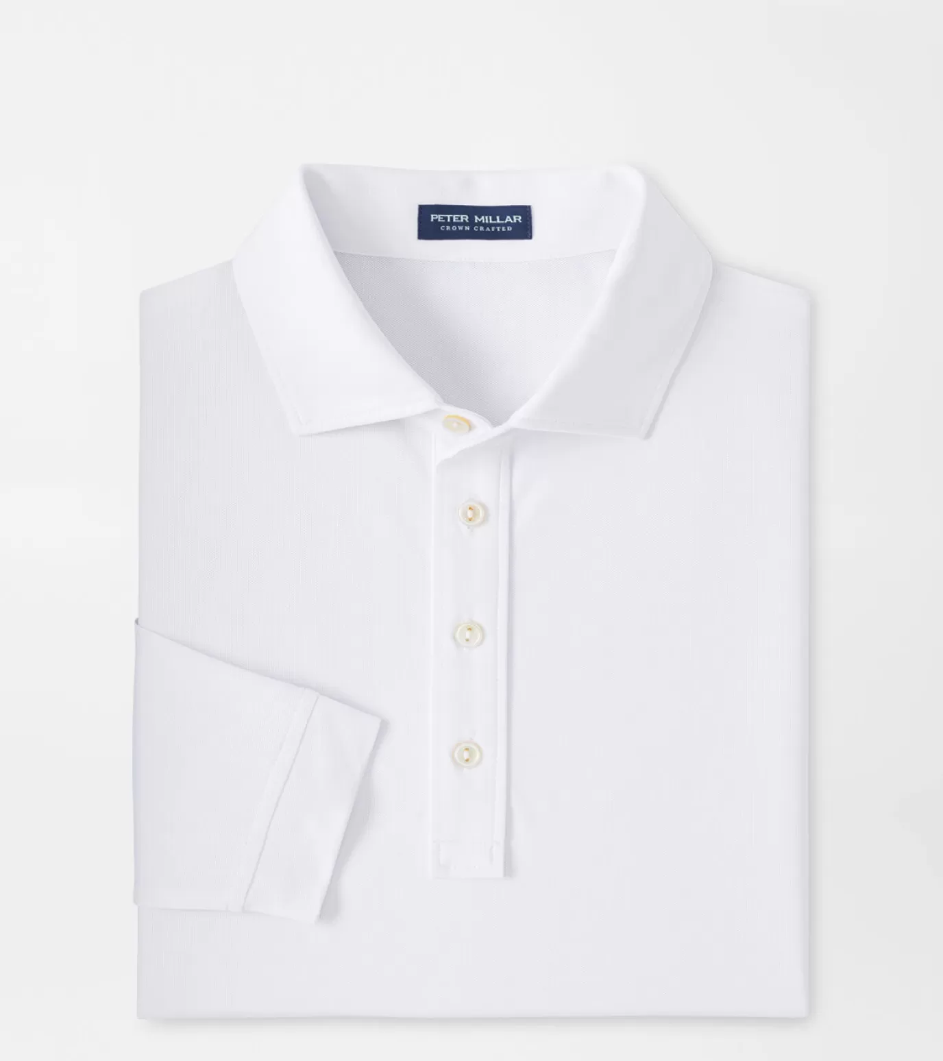 Travel Well | Polos-Youth | MEN | MEN Peter Millar Soul Long-Sleeve Performance Mesh Polo White