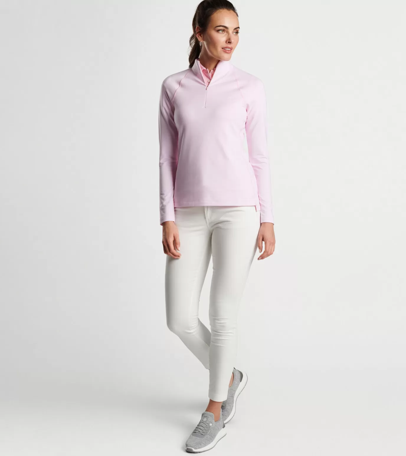 Polos & Shirts | Crown | Sweaters-GOLF | WOMEN | WOMEN Peter Millar Sugar Stripe Perth Layer Cottage Blue