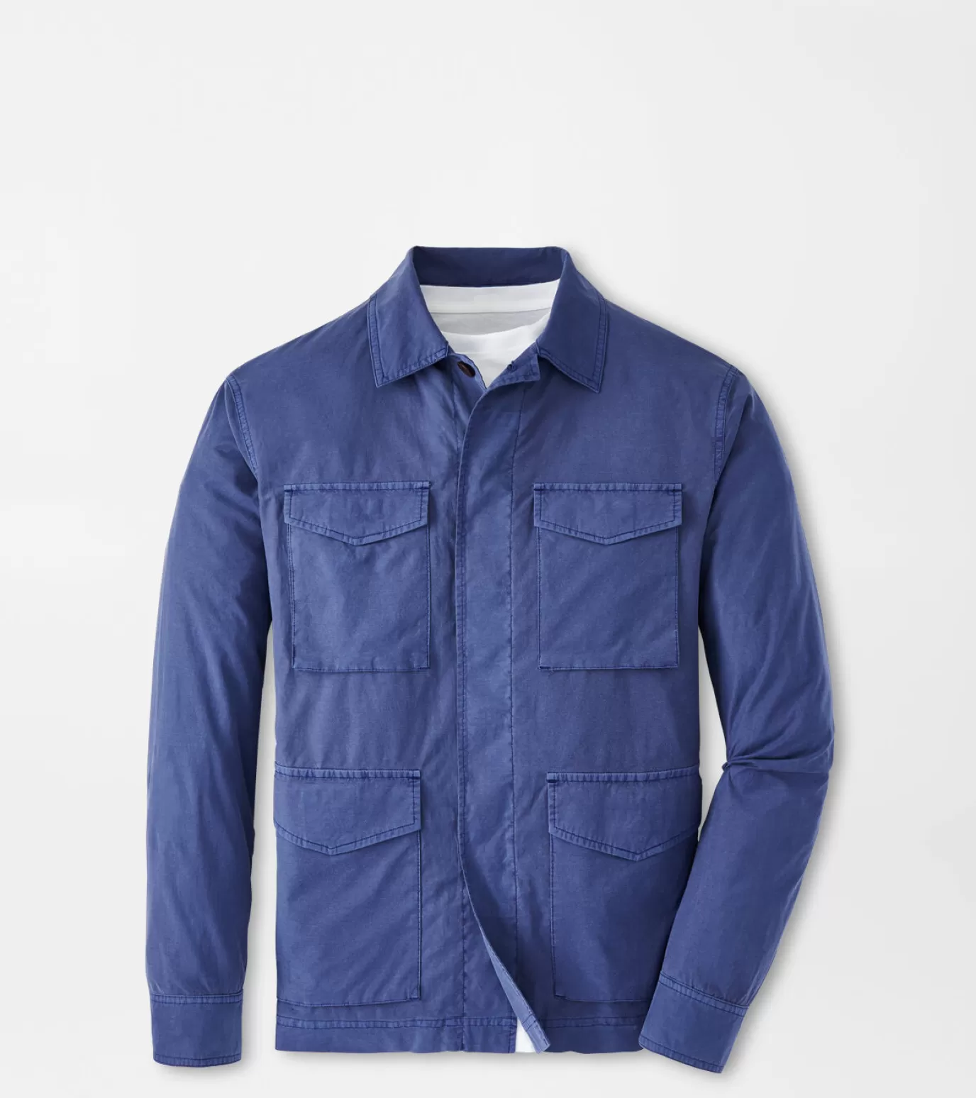 Coastal Adventure-MEN Peter Millar Summer Safari Chore Coat Atlantic Blue