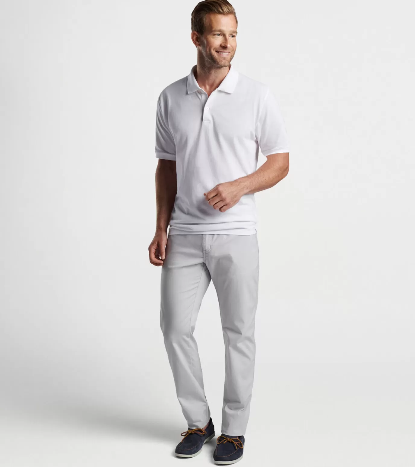 Polos-MEN Peter Millar Sunrise Piqué Polo CLOUD