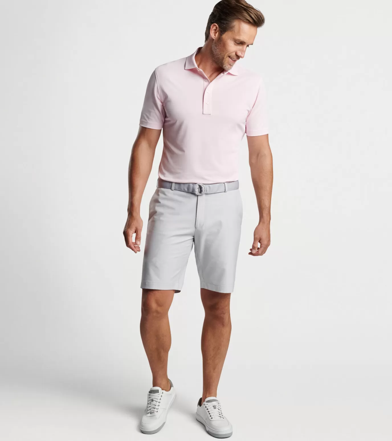 Travel Well | T-Shirts-MEN | MEN Peter Millar Surge Signature Performance Short British Grey