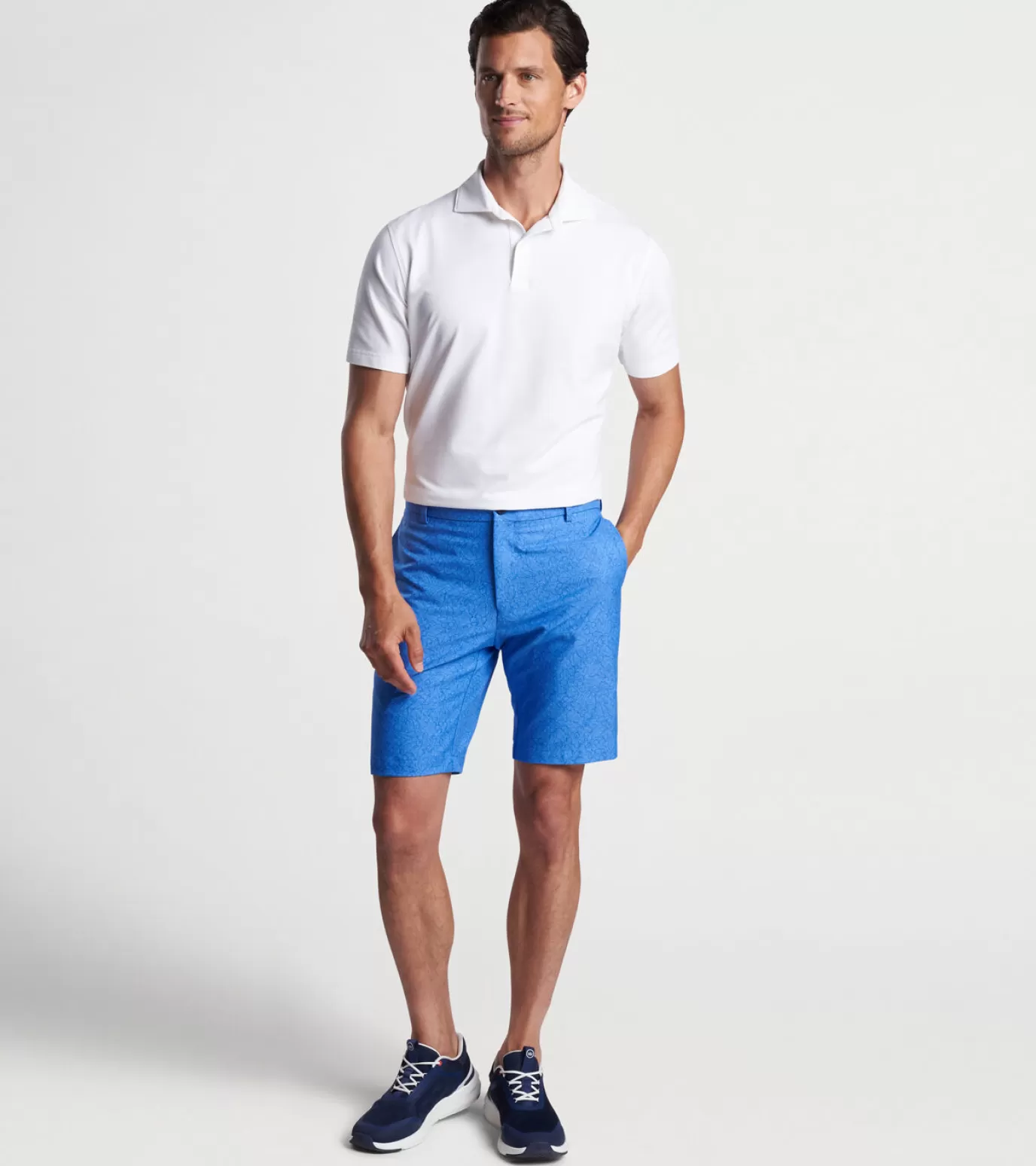 Travel Well | T-Shirts-MEN | MEN Peter Millar Surge Trellis Performance Short Regatta Blue