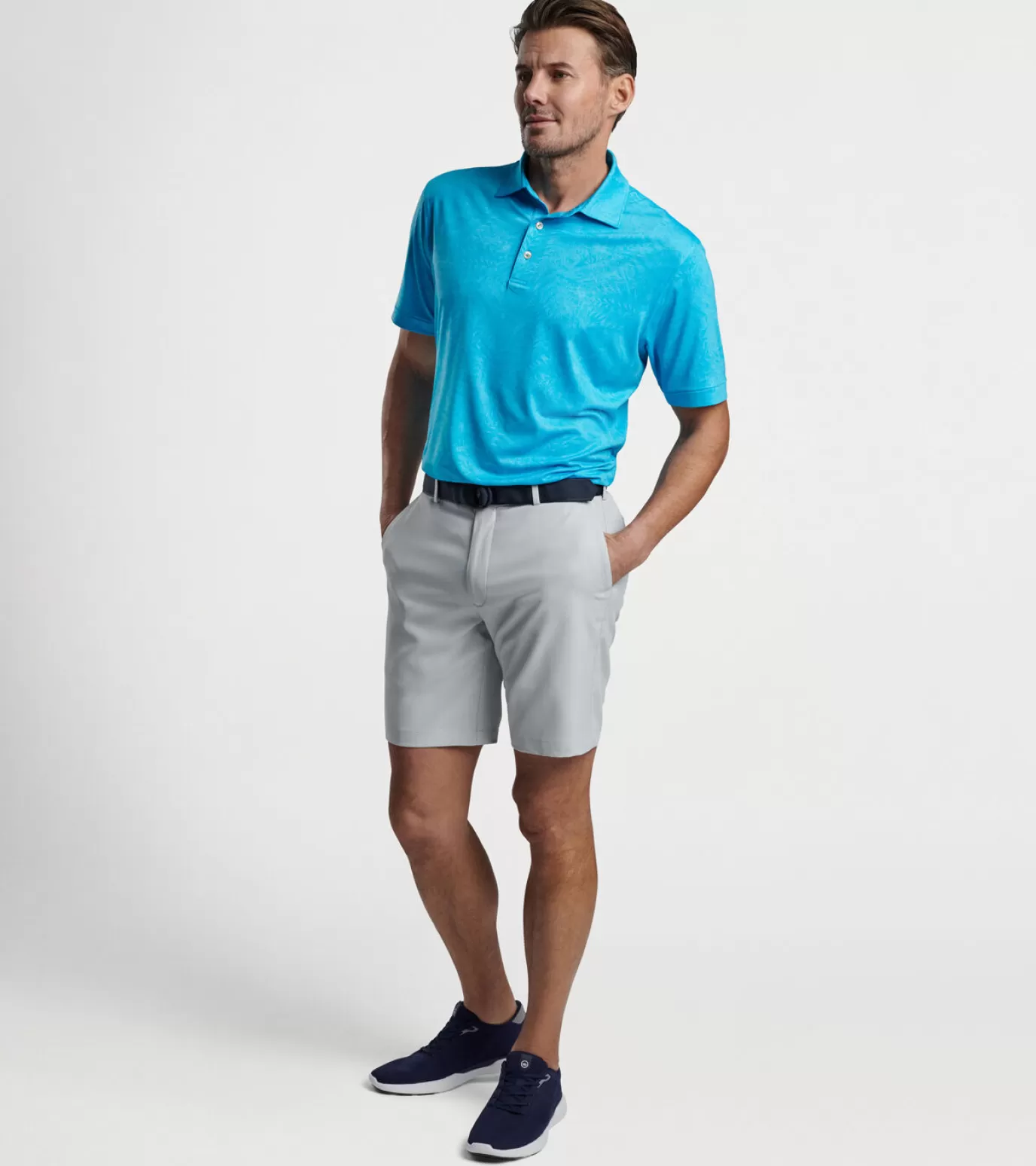 Performance Rain Gear | Travel Well | Coastal Adventure | Polos-GOLF | Youth | MEN | MEN | MEN Peter Millar Sylvan Performance Jersey Polo CARRIBEAN