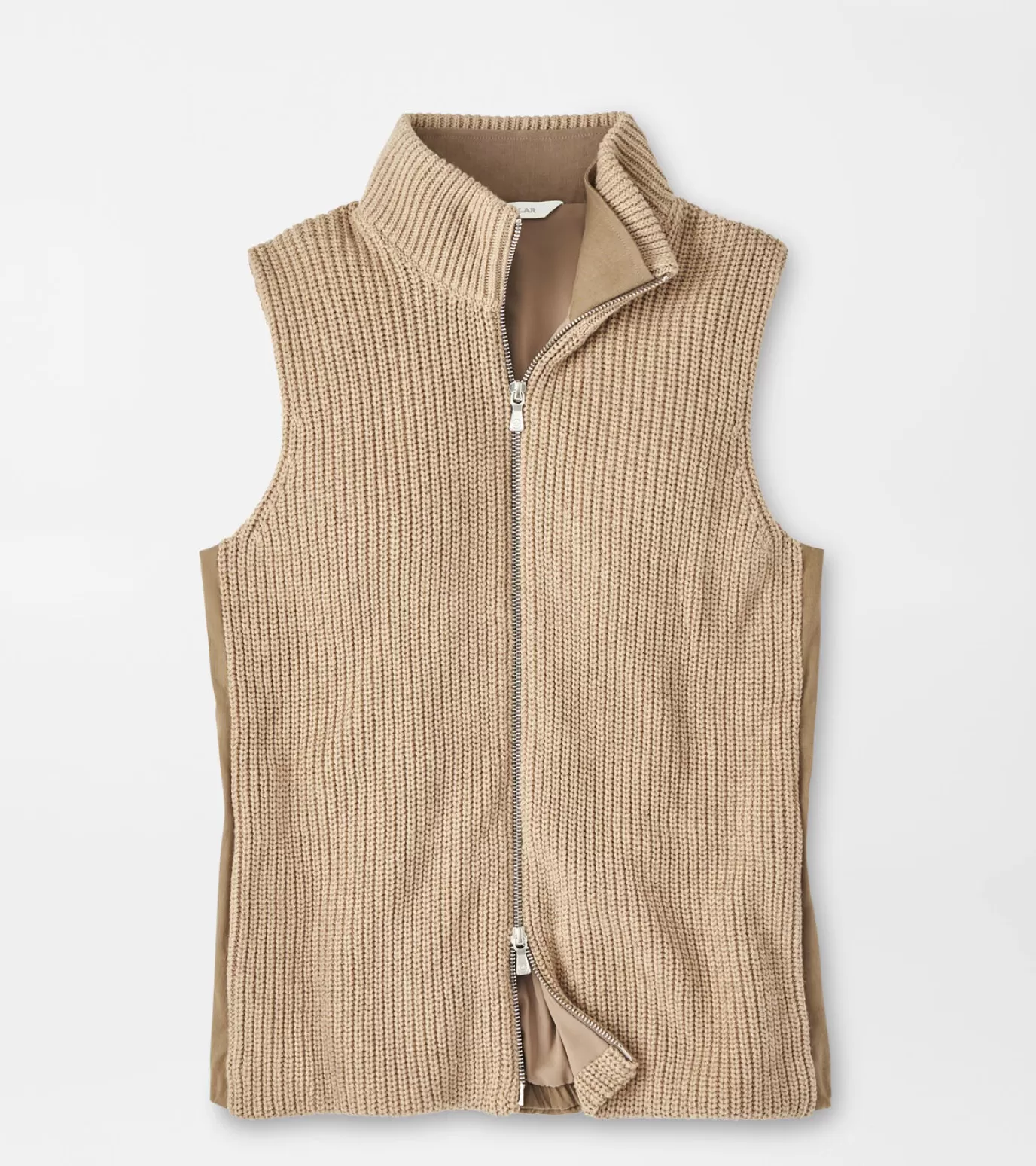 U.S. Open Collection-WOMEN Peter Millar Tatjana Mixed Media Vest PEBBLE