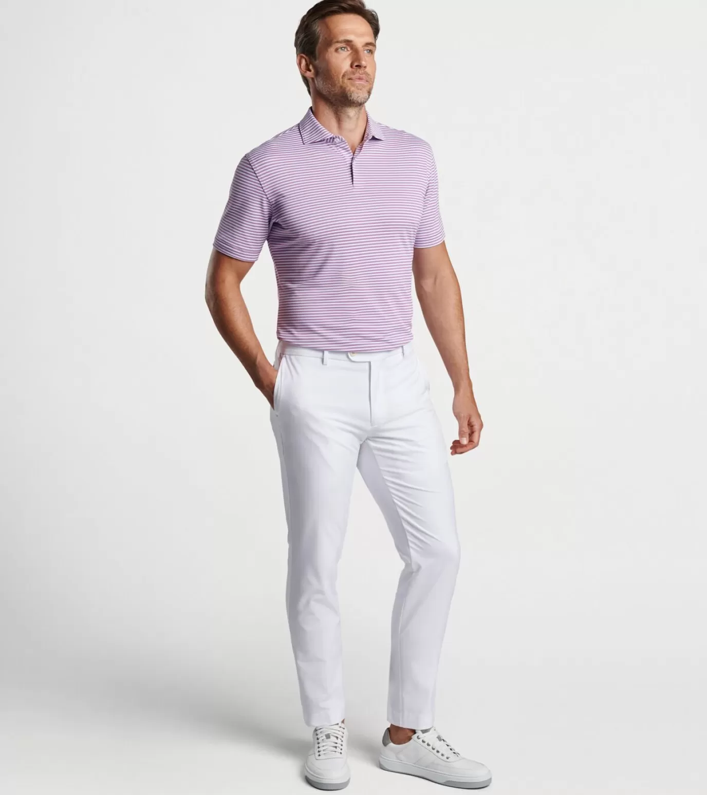 Travel Well | Polos-Youth | MEN | MEN Peter Millar Tempo Performance Mesh Polo BLUE PEARL