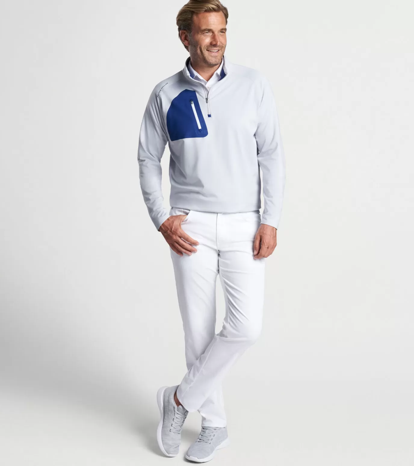 Polos | Travel Well | Sweaters-GOLF | MEN | MEN Peter Millar Verge Performance Quarter-Zip Bonnet