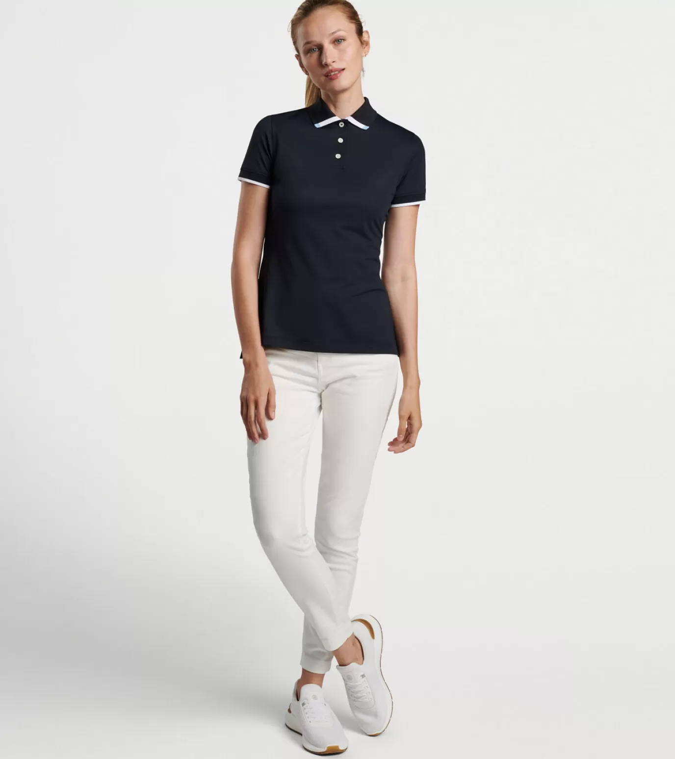 Crown | Find Your Fit-WOMEN | MEN Peter Millar Whitworth Sport Mesh Polo Black