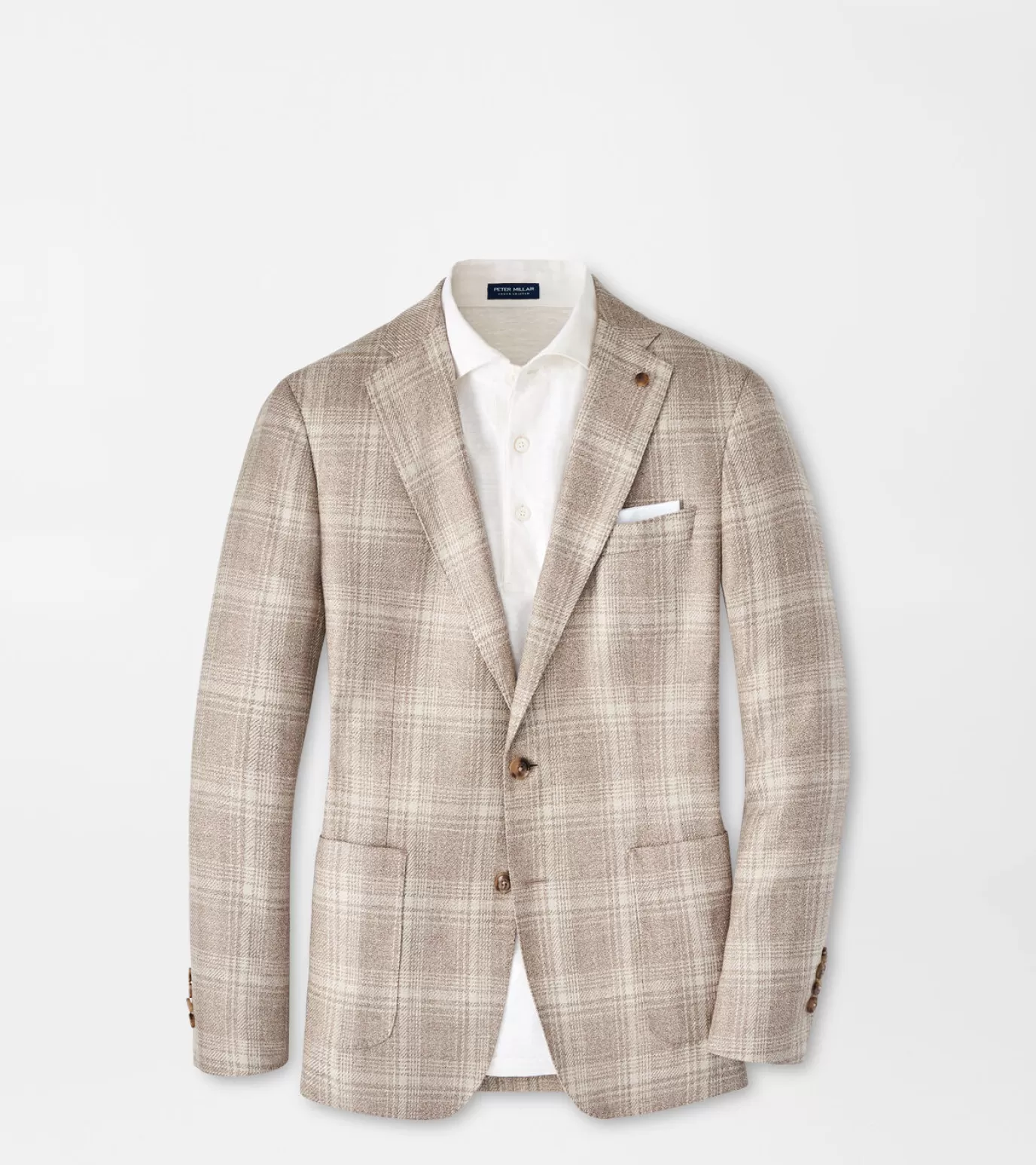 For The Course-MEN Peter Millar Willard Plaid Soft Jacket Khaki