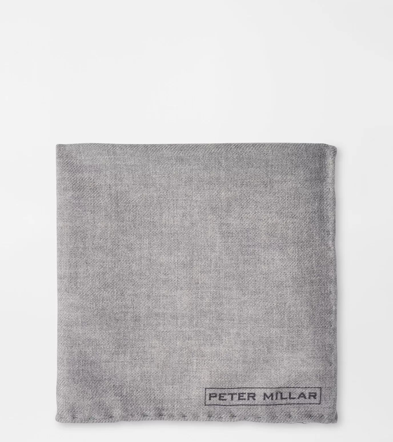 For The Course-MEN Peter Millar Wool Pocket Square Nickel